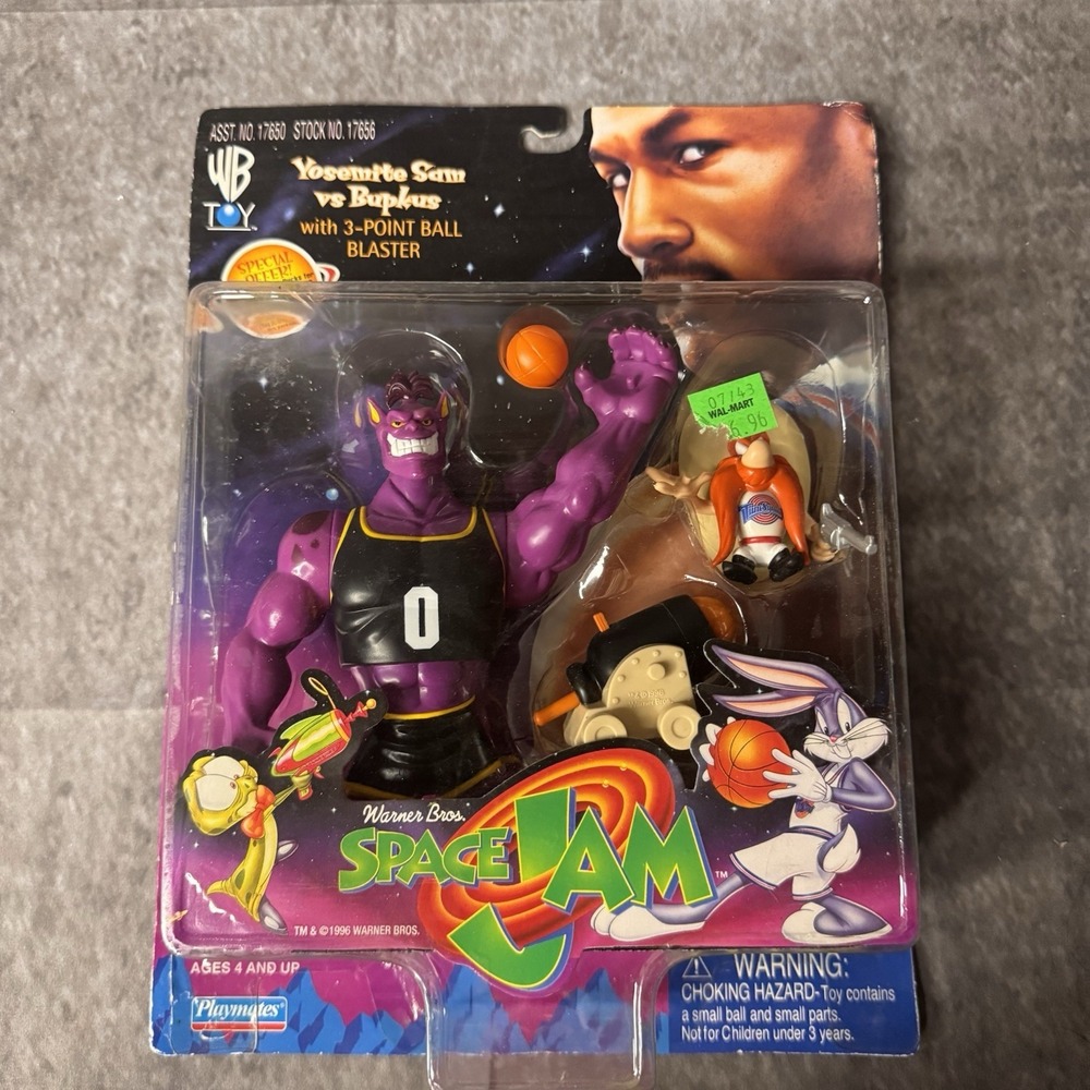 Vintage 1996 WB Playmates Space Jam Yosemite Sam Versus Bupkus Sealed